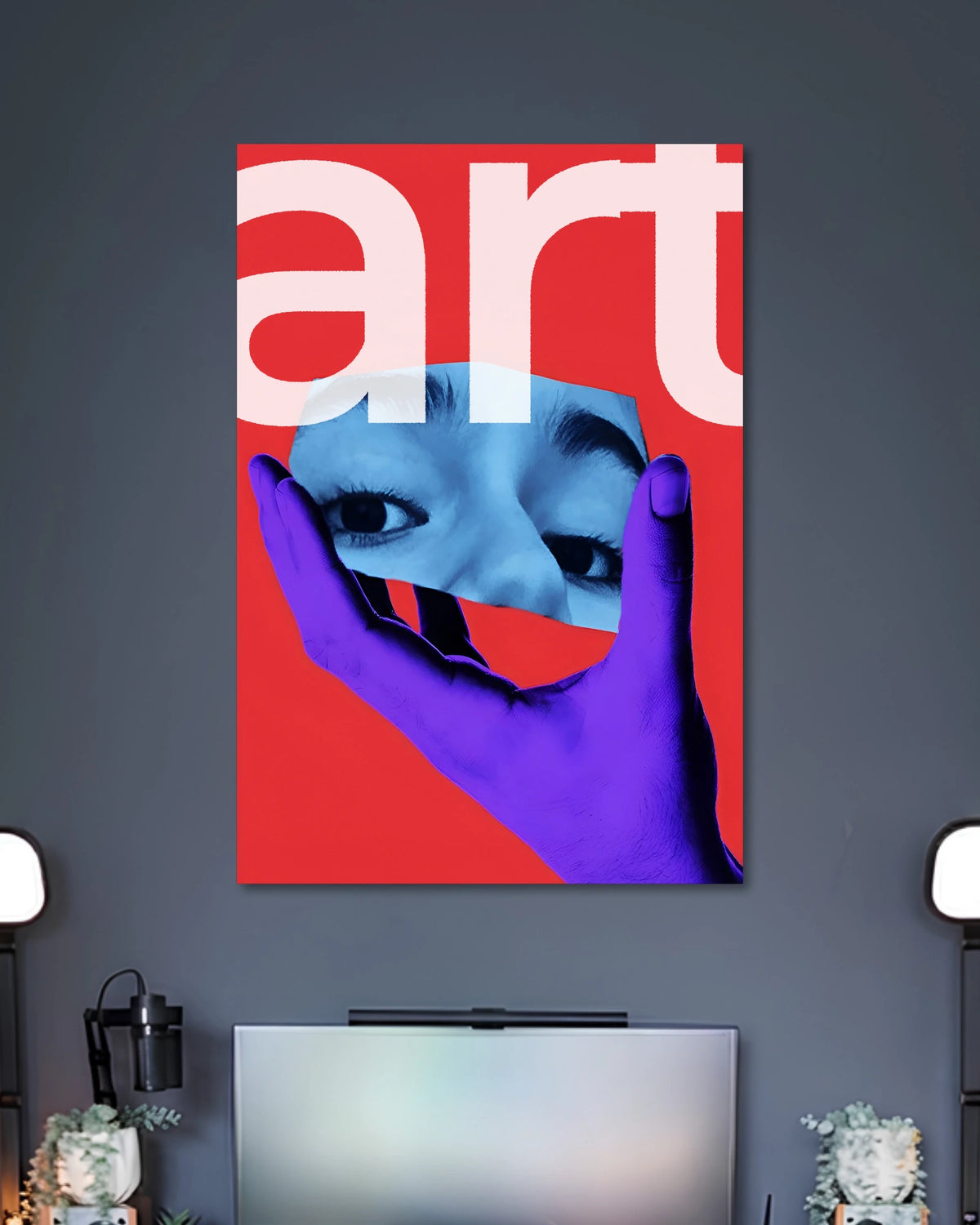 Alternative artwork featuring Art Blue Eye Purple Hand Poster