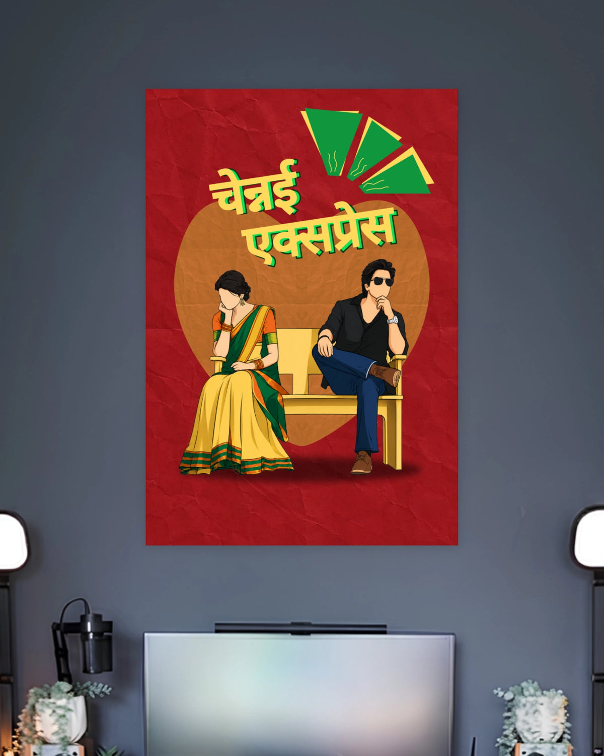 Chennai Express Bench Poster artwork with bold detailed composition 2