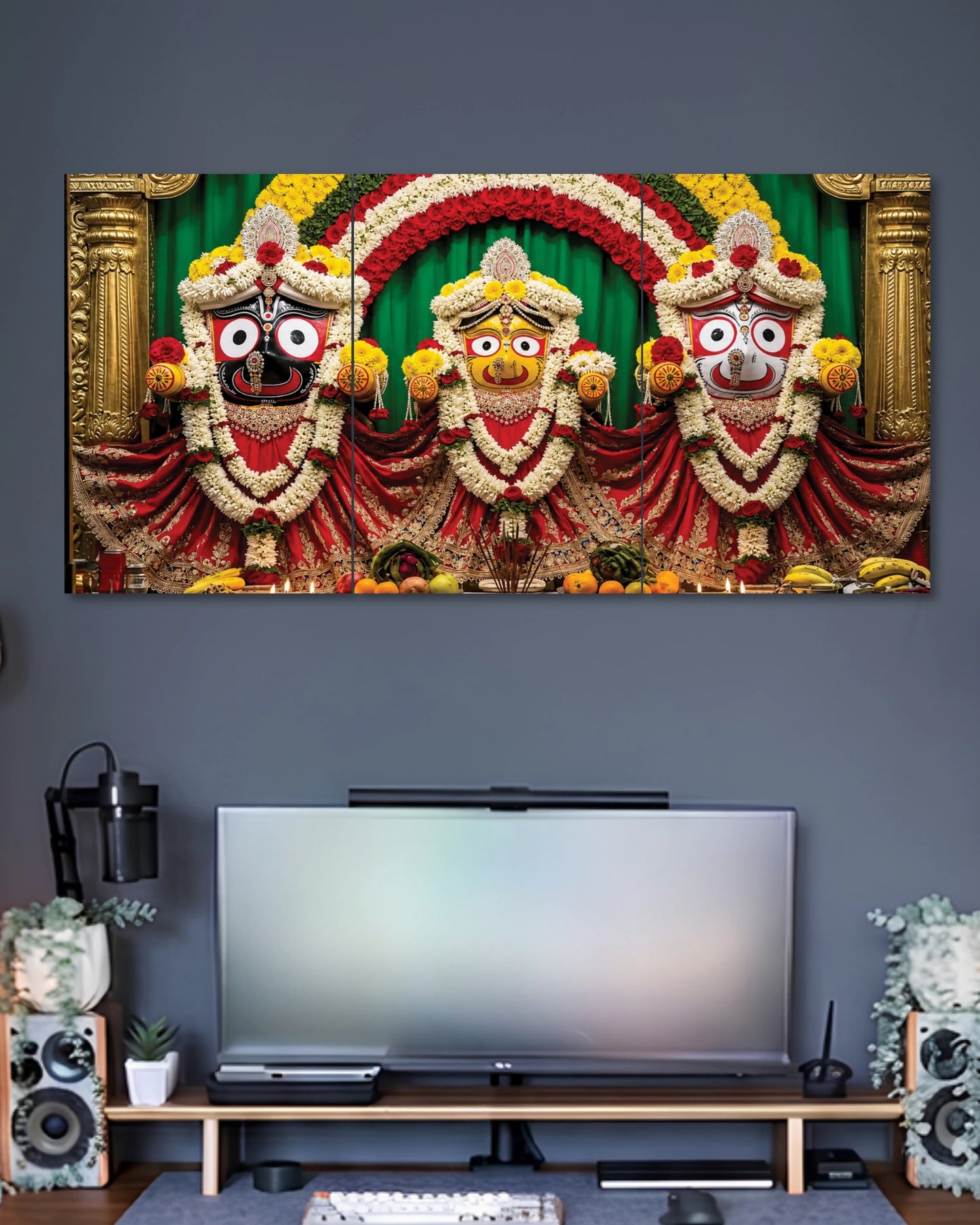 Jagannath Balabhadra Subhadra 3 Piece Split Poster three-panel artwork 2