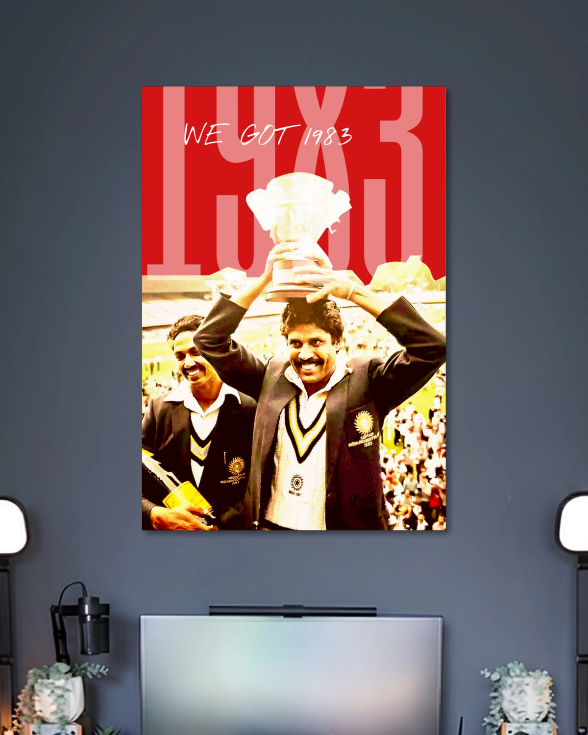 Alternative artwork featuring Kapil Dev 1983 World Cup Victory Cricket Poster