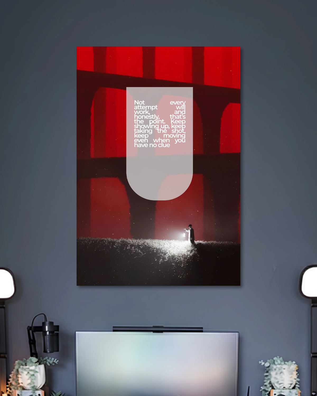 Alternative artwork featuring Keep Showing Up Motivational Poster
