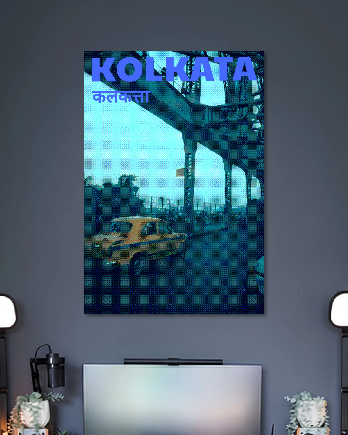 Alternative artwork featuring Kolkata Yellow Taxi Vintage Poster