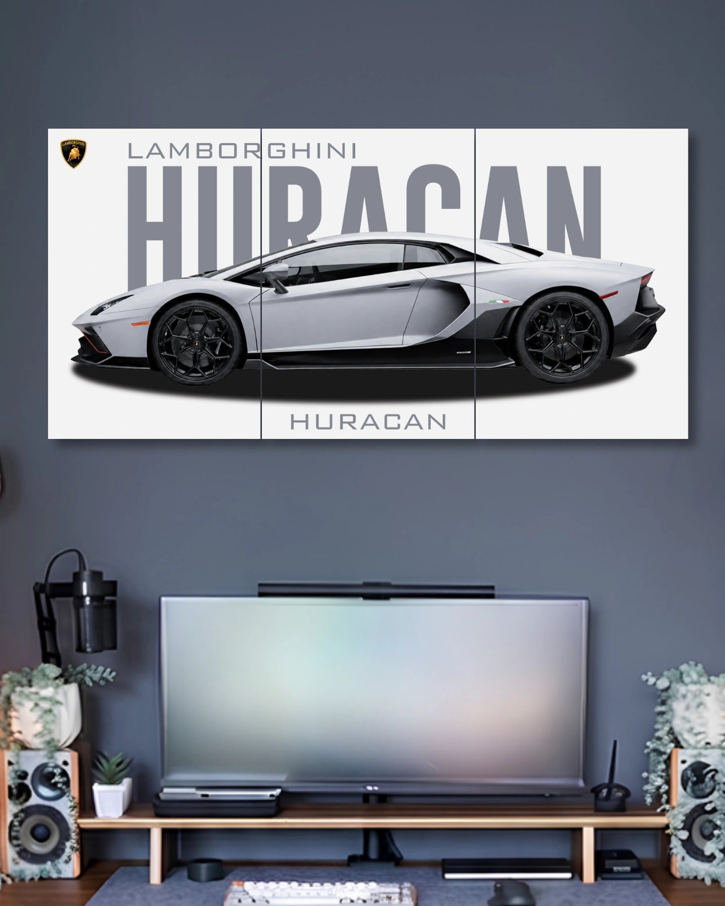 Three-panel Lamborghini Huracan 3 Piece Poster Set artwork featuring premium detailed design 2