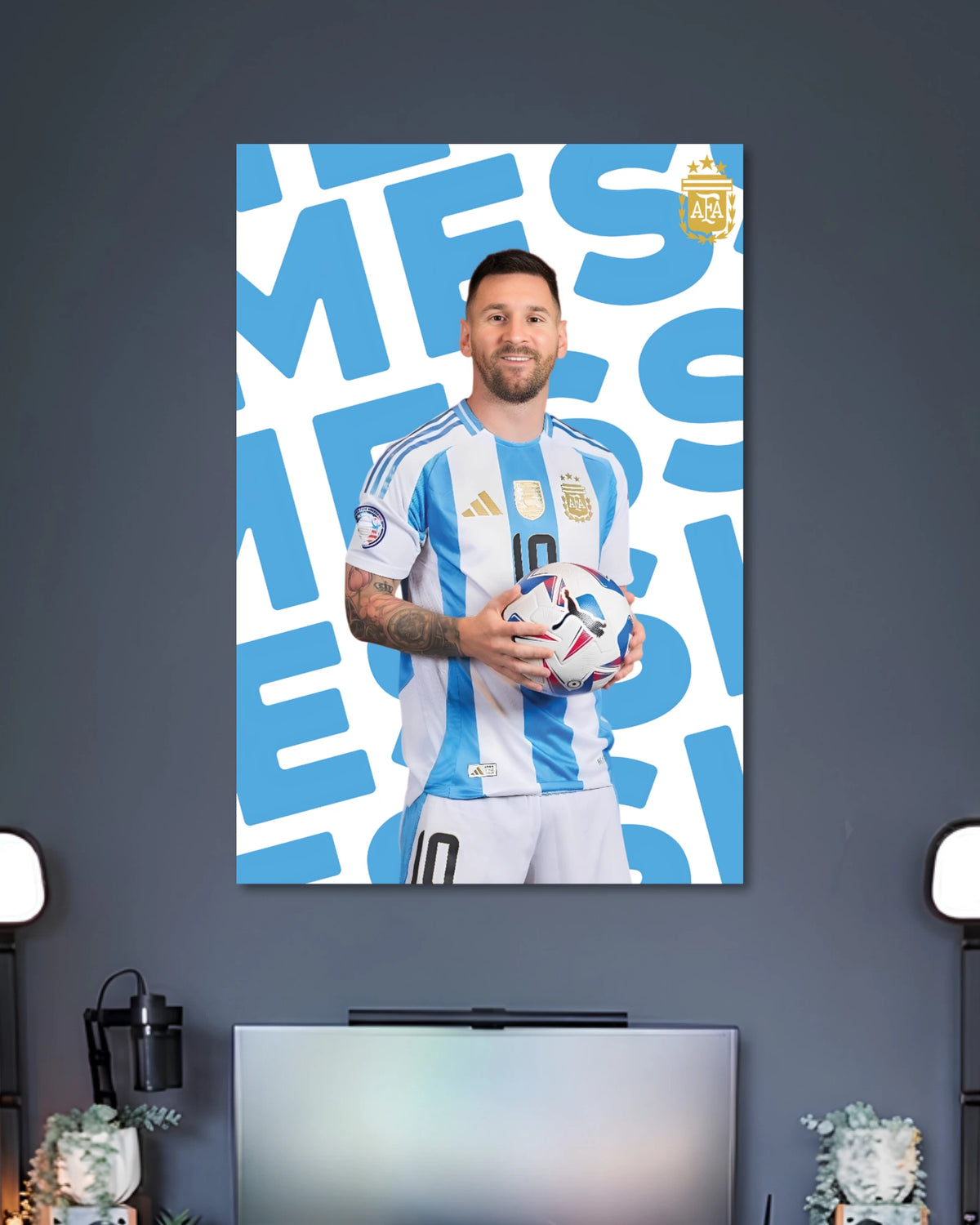 Alternative artwork featuring Lionel Messi Argentina Football Poster