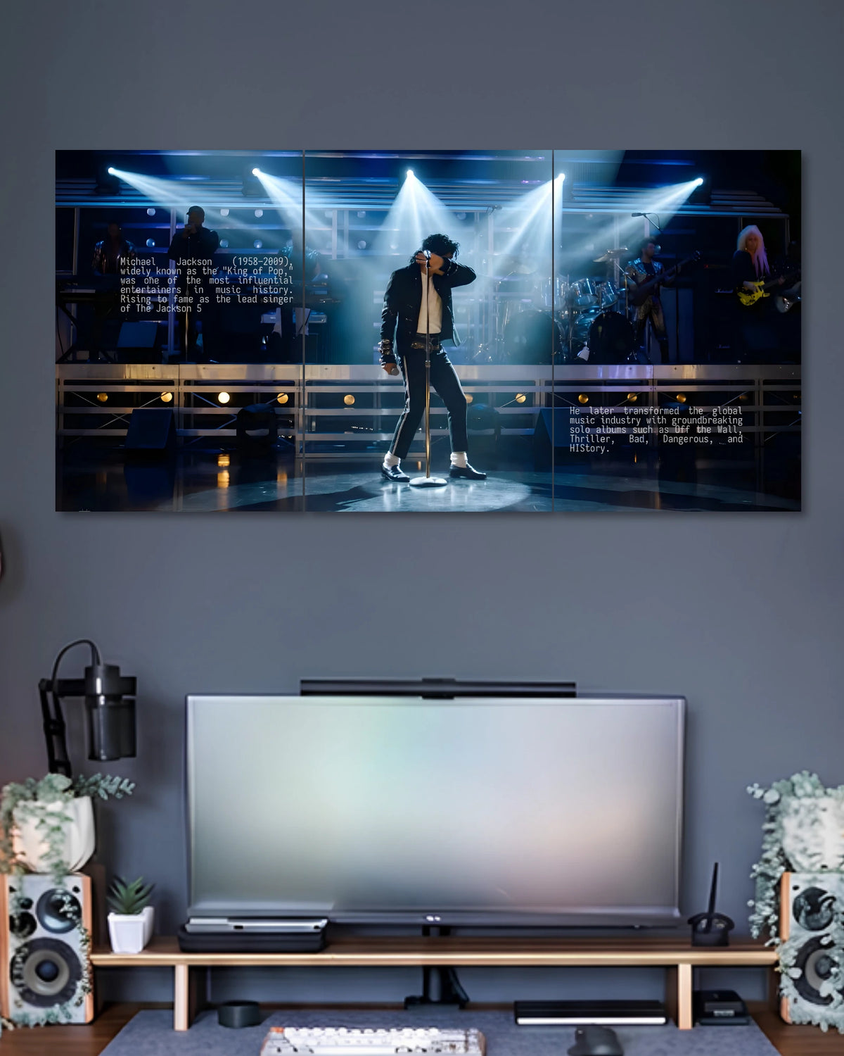 Michael Jackson Live Performance 3 Piece Split Poster