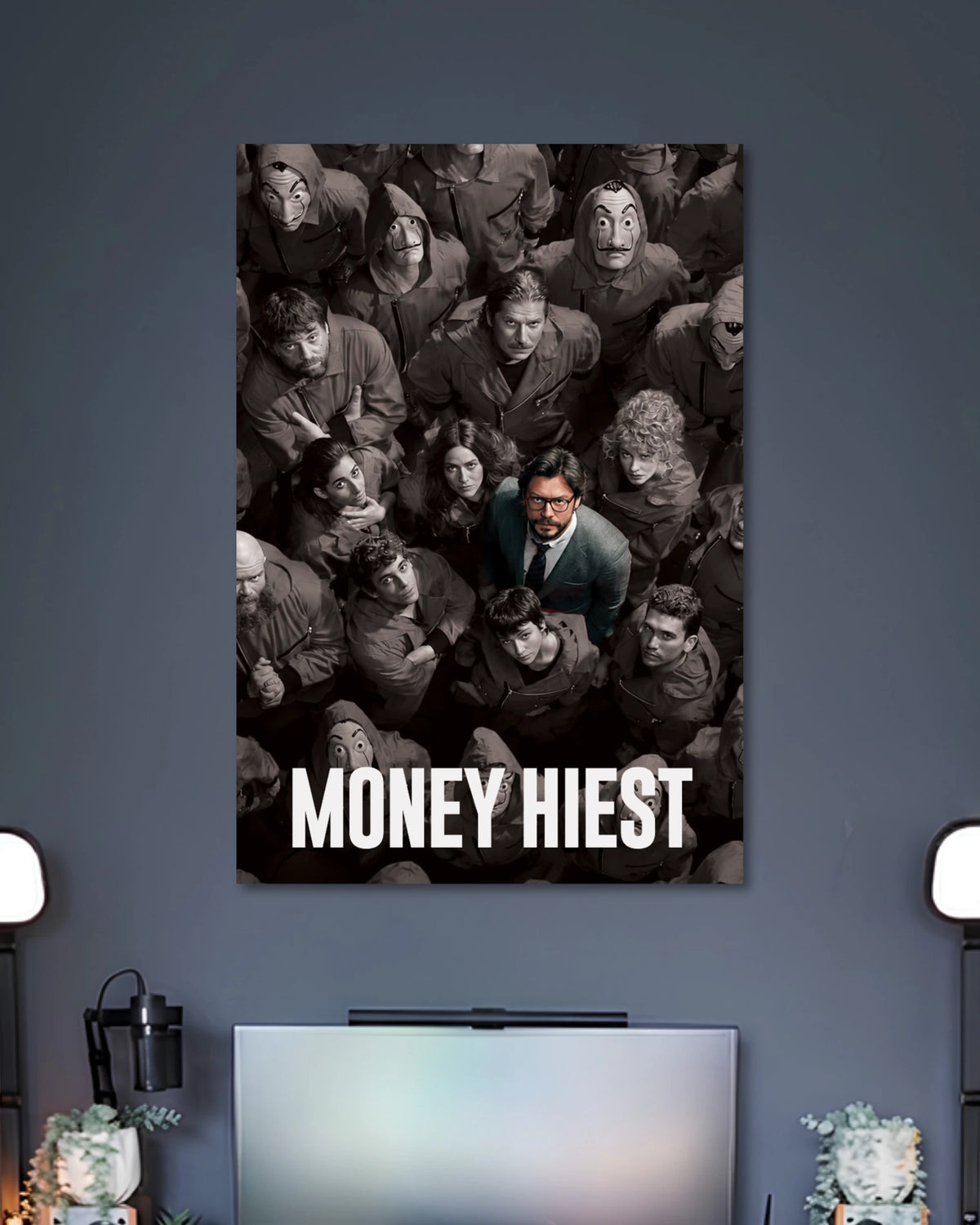 Alternative artwork featuring Money Heist Professor Monochrome Cast Poster