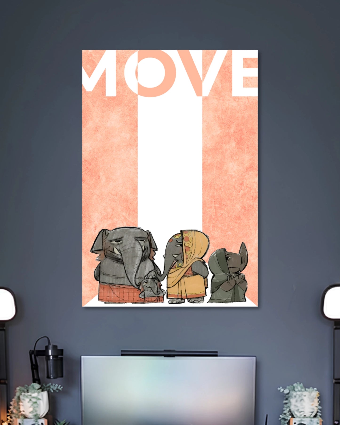 Alternative artwork featuring Move Illustrated Elephants Poster