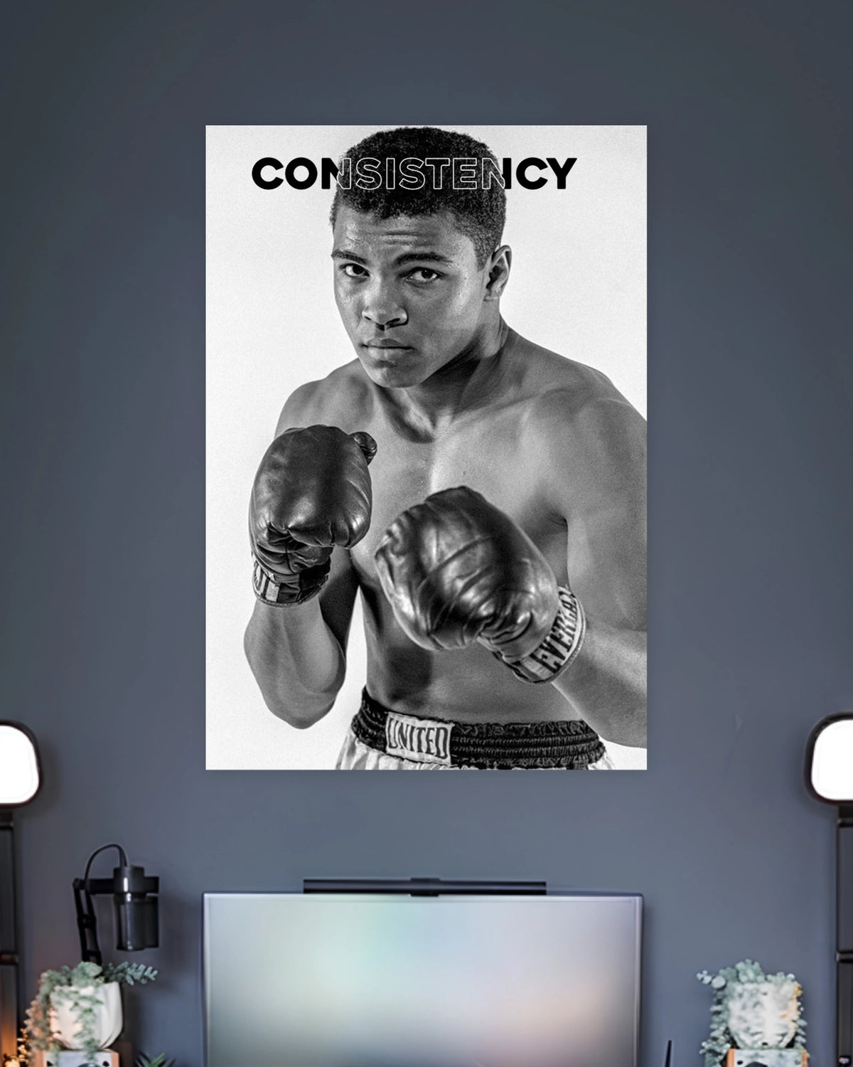Muhammad Ali Consistency Poster artwork with bold detailed composition 2