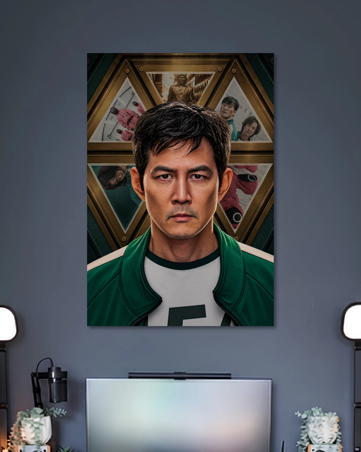 Alternative artwork featuring Squid Game Seong Gi-hun Green Jacket Poster