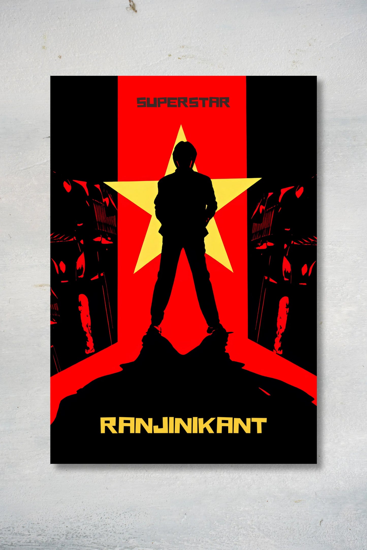Superstar Rajinikanth silhouette Poster