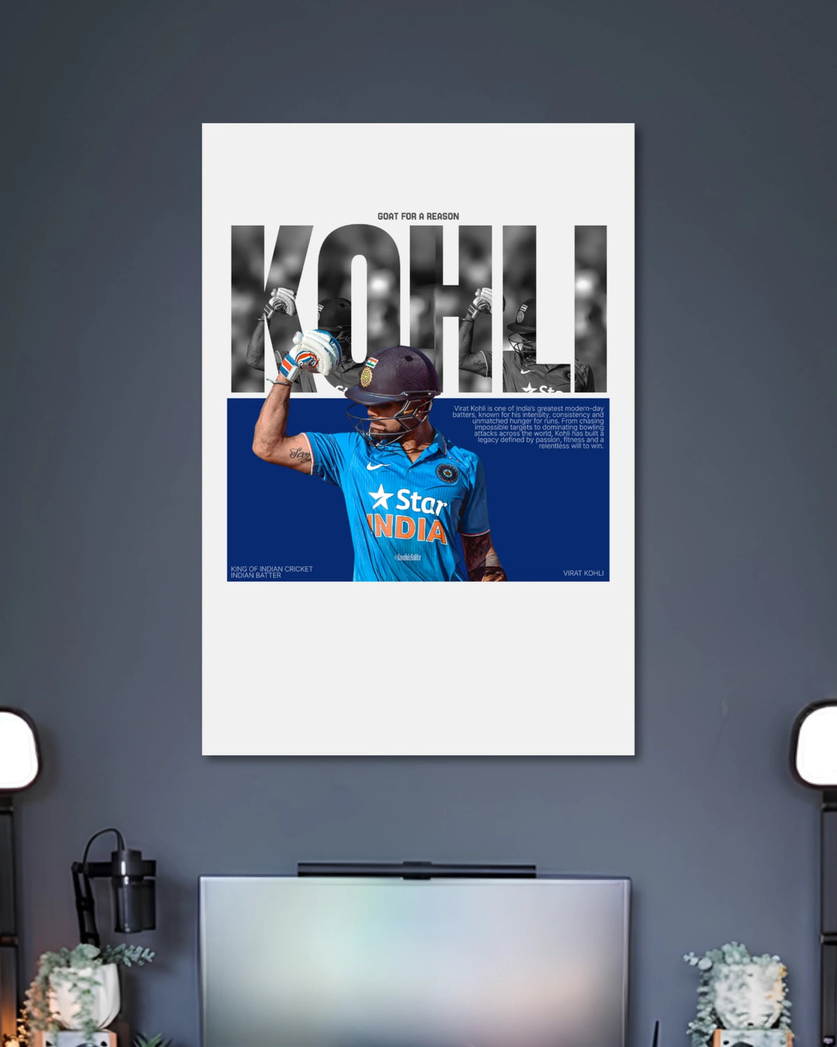 Alternative artwork featuring Virat Kohli GOAT Indian Cricket Legend Poster
