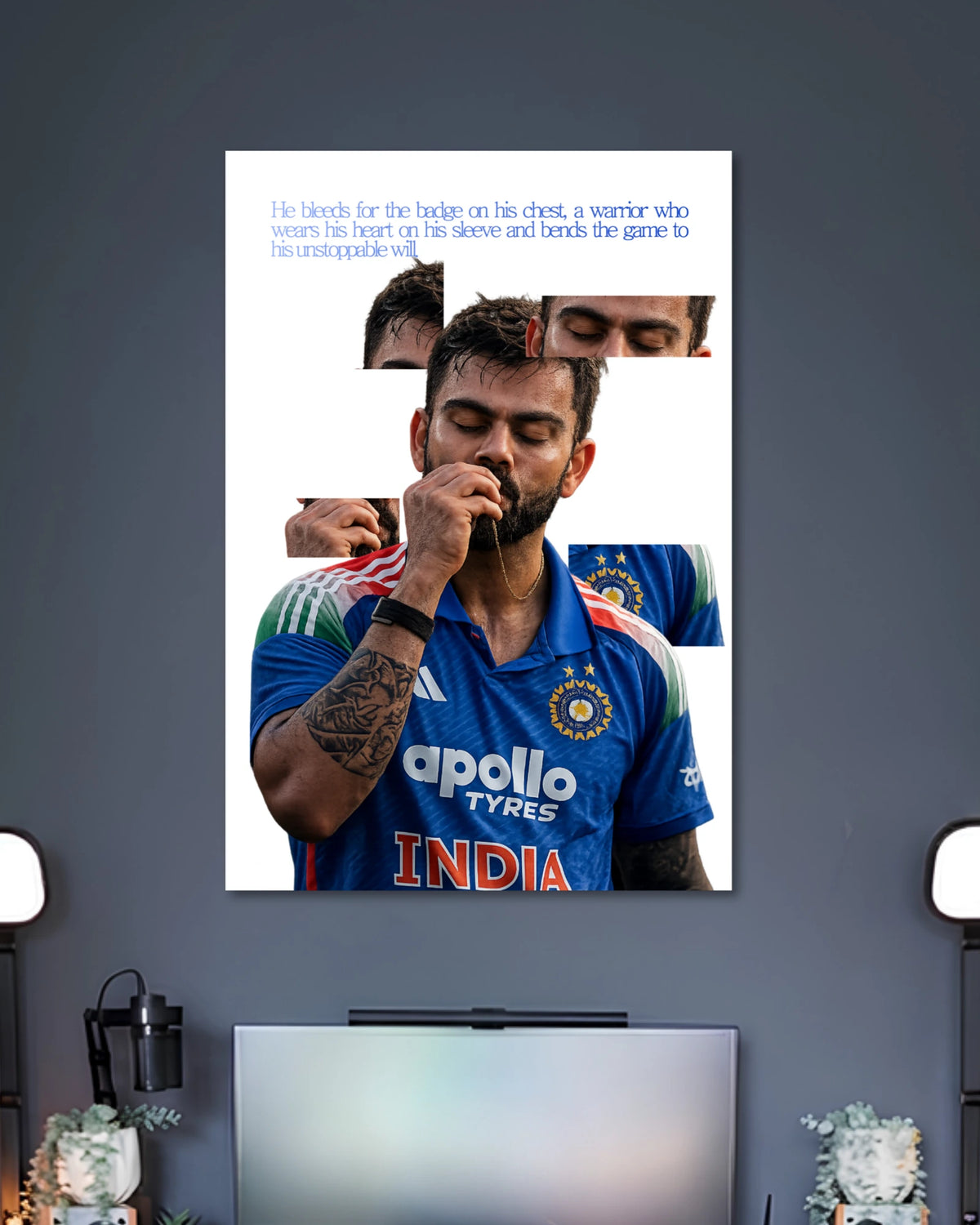 Alternative artwork featuring Virat Kohli Warrior India Cricket Poster