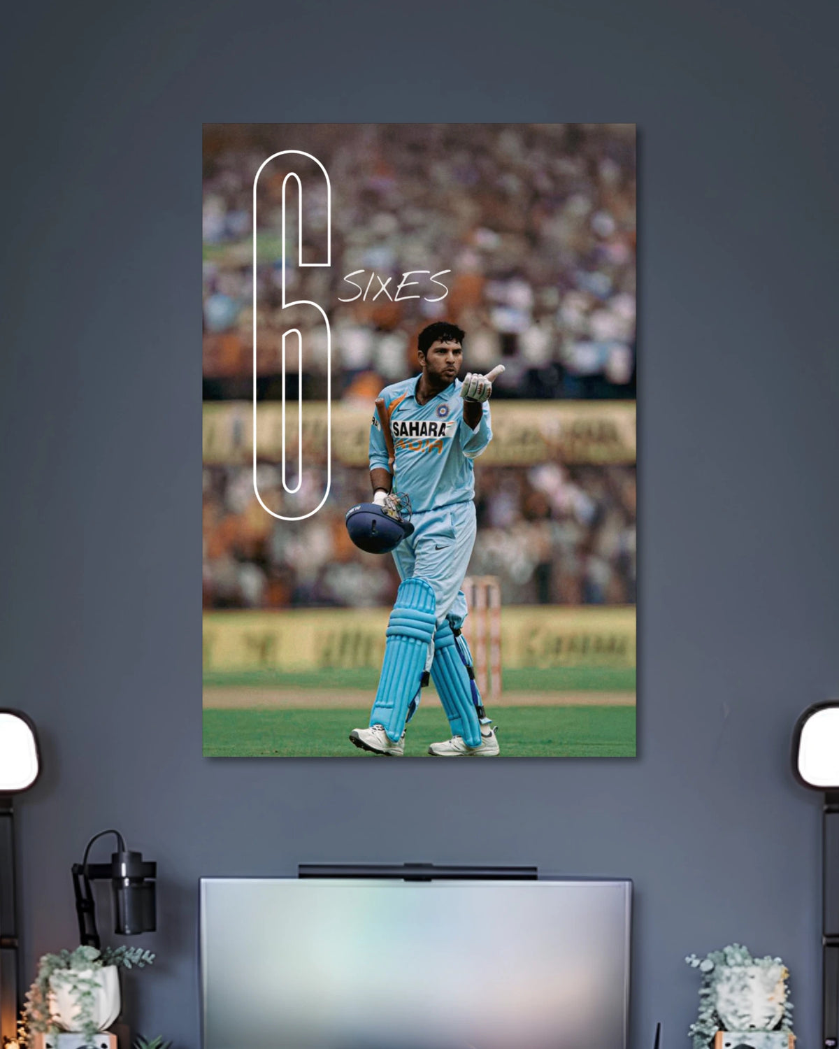 Alternative artwork featuring Yuvraj Singh 6 Sixes Iconic Cricket Poster