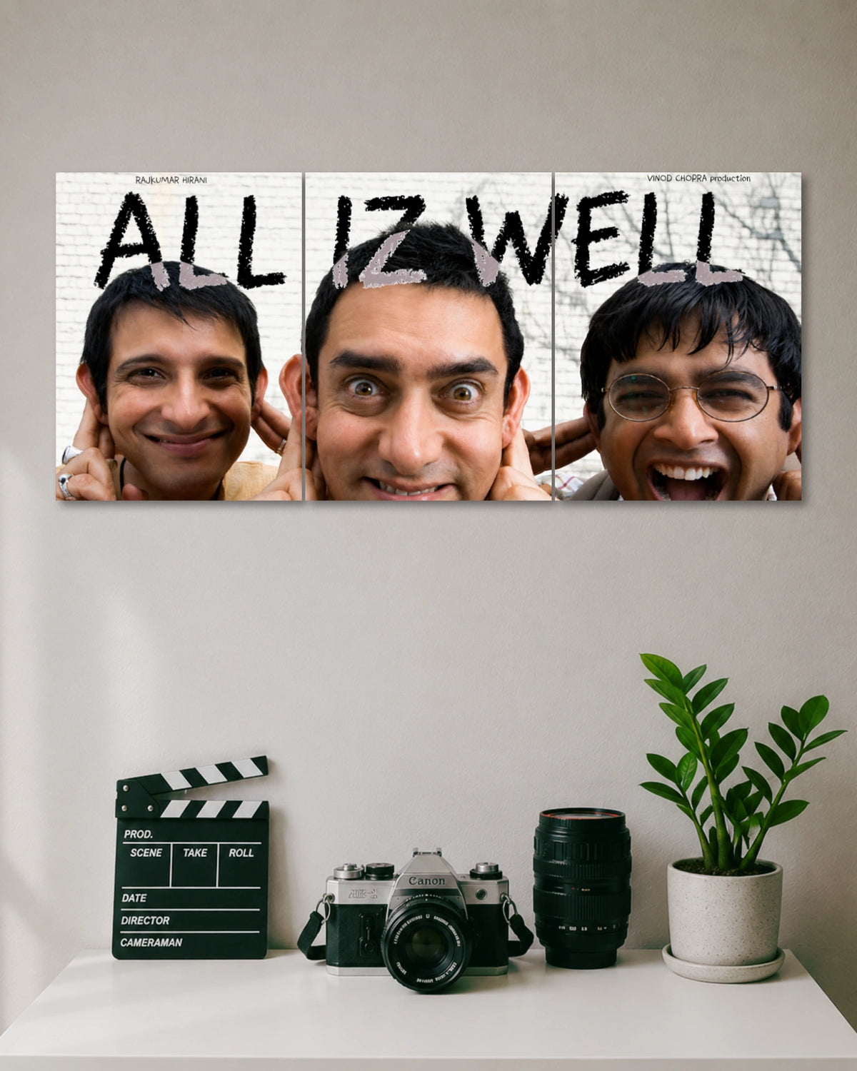 3 Idiots All Is Well 3 Split Poster Set three-panel artwork 1