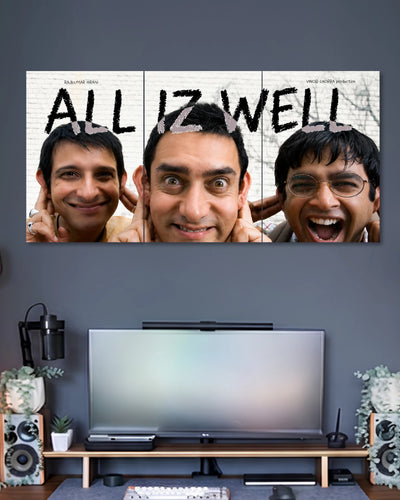 3 Idiots All Is Well 3 Split Poster Set three-panel artwork 2