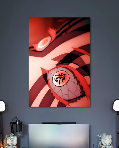 Alternative artwork featuring Akaza Demon Slayer Upper Rank Three Anime Poster