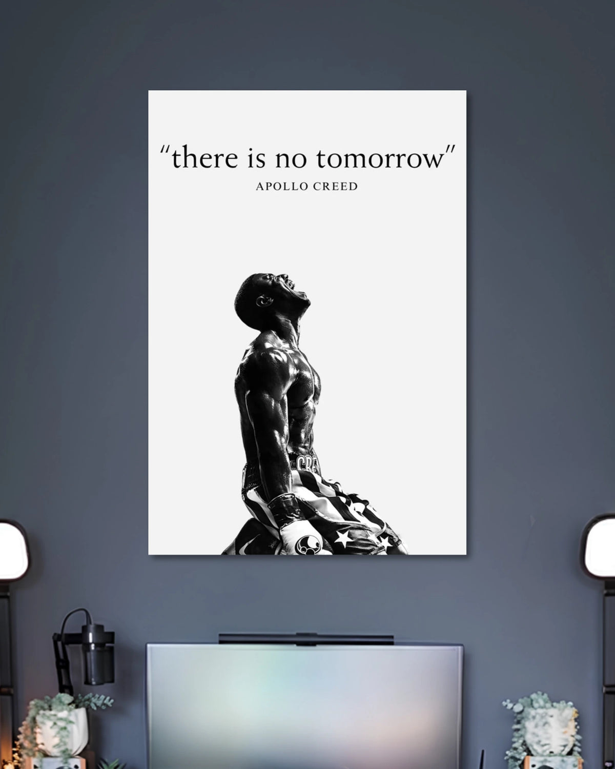 Alternative artwork featuring Apollo Creed There Is No Tomorrow Motivational Poster