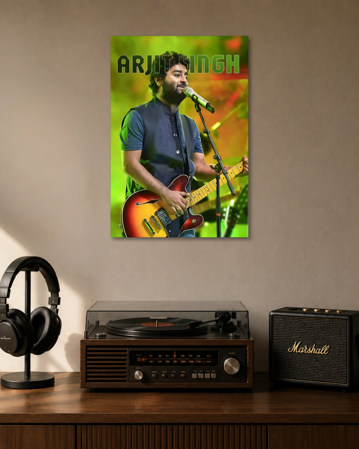Arijit Singh Live Performance Poster artwork with bold detailed composition 1