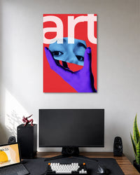 Art Blue Eye Purple Hand Poster poster artwork