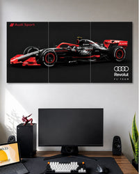 Audi Formula Race Car 3 Piece Split Wall Art three-panel artwork 1