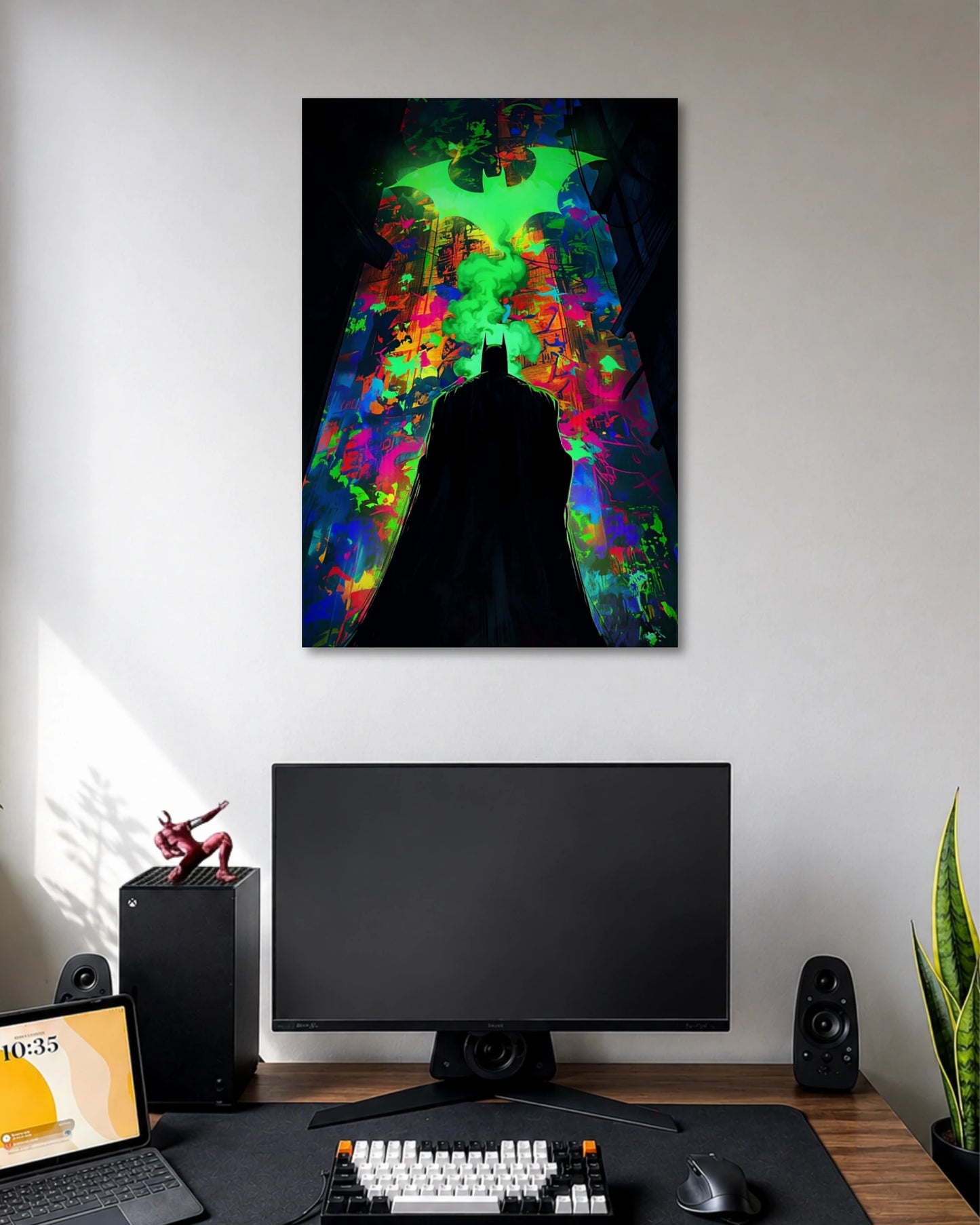 Batman Neon Gotham Design poster artwork
