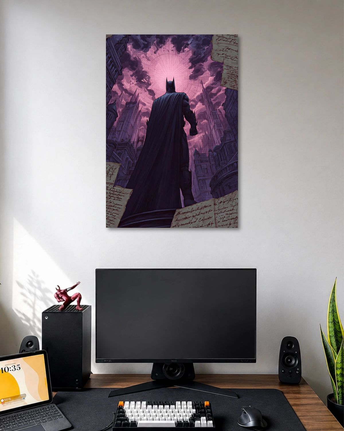Batman Purple City Comic Book Style Wall Poster poster artwork