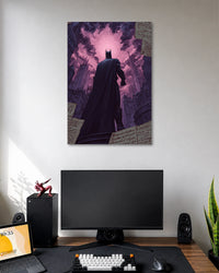 Batman Purple City Comic Book Style Wall Poster poster artwork