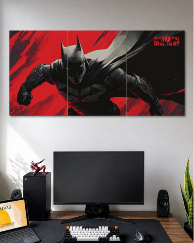 Batman Red Knight 3 Piece Poster Set premium artwork 1