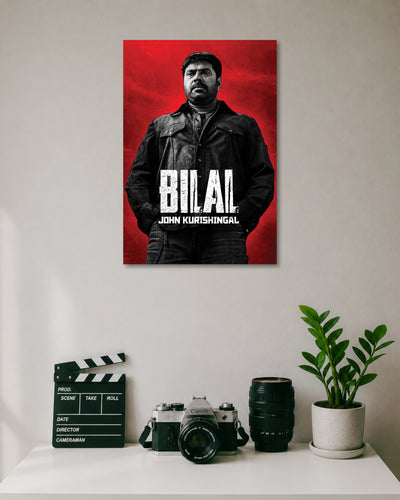Big B Bilal John Kurishingal Red Cinematic Portrait Poster poster artwork