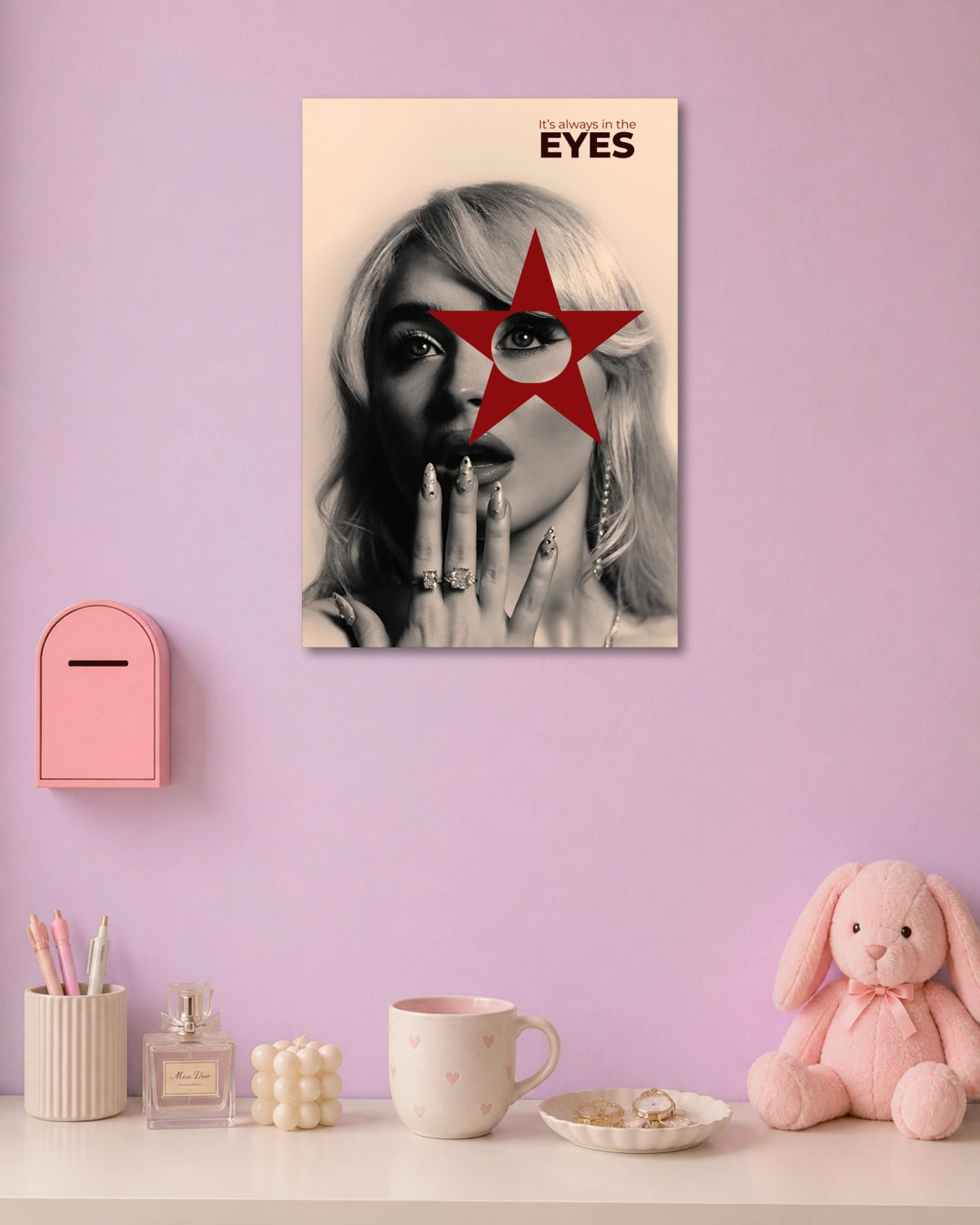 Billie Eilish Eyes Poster artwork with detailed composition 1