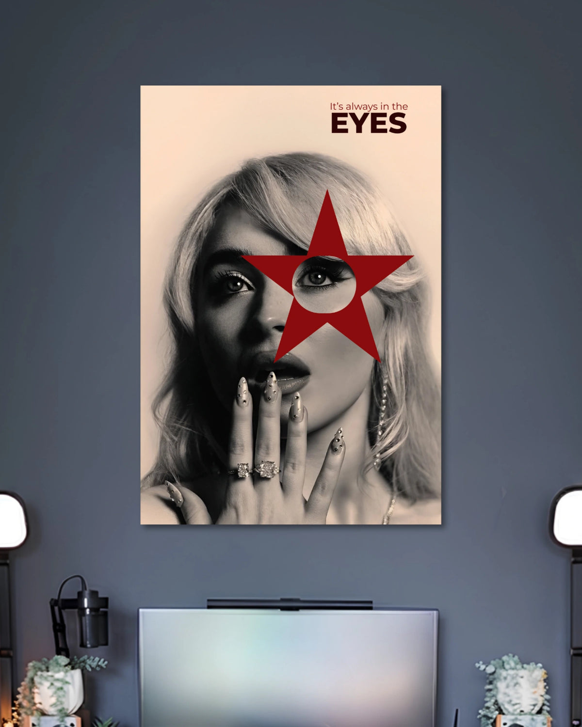 Billie Eilish Eyes Poster artwork with detailed composition 2