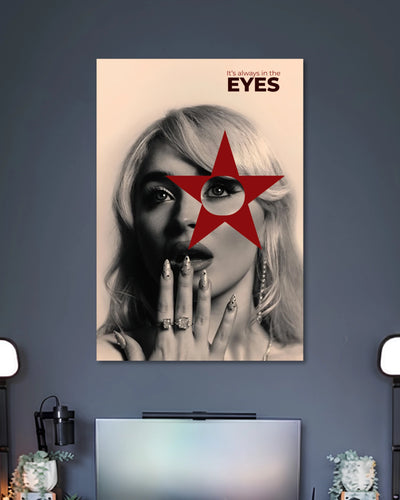 Billie Eilish Eyes Poster artwork with detailed composition 2