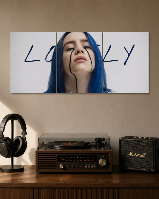 Billie Eilish Lovely 3 Piece Split Poster three-panel artwork 1
