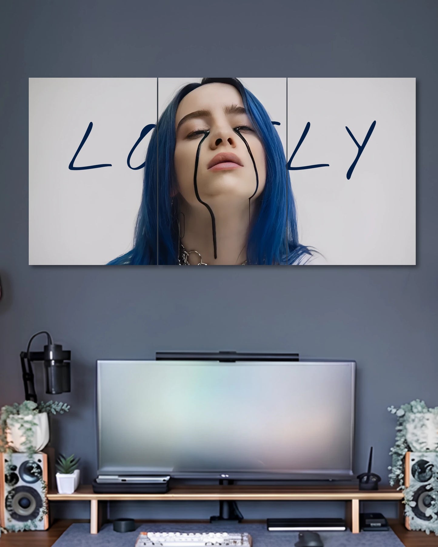 Billie Eilish Lovely 3 Piece Split Poster three-panel artwork 2