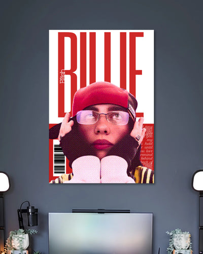 Alternative artwork featuring Billie Eilish Red Life Magazine Style Poster