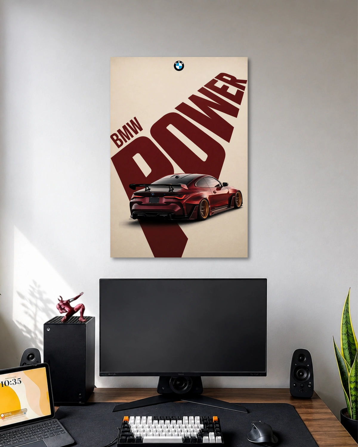 BMW Power Performance Poster artwork with detailed composition 1