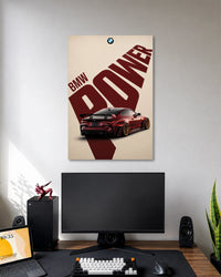 BMW Power Performance Poster artwork with detailed composition 1