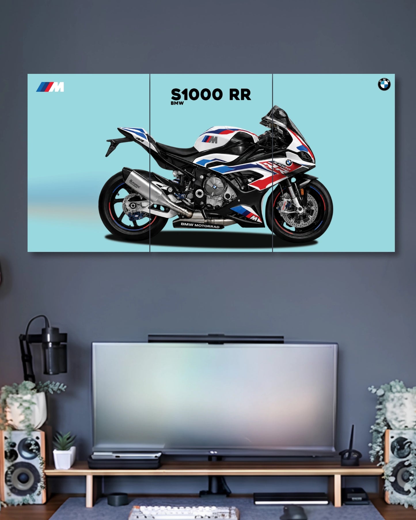Three-panel BMW S1000 RR 3 Piece Poster Set artwork featuring premium detailed design 2
