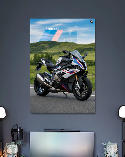 Alternative artwork view of BMW S1000 RR Sports Bike Poster