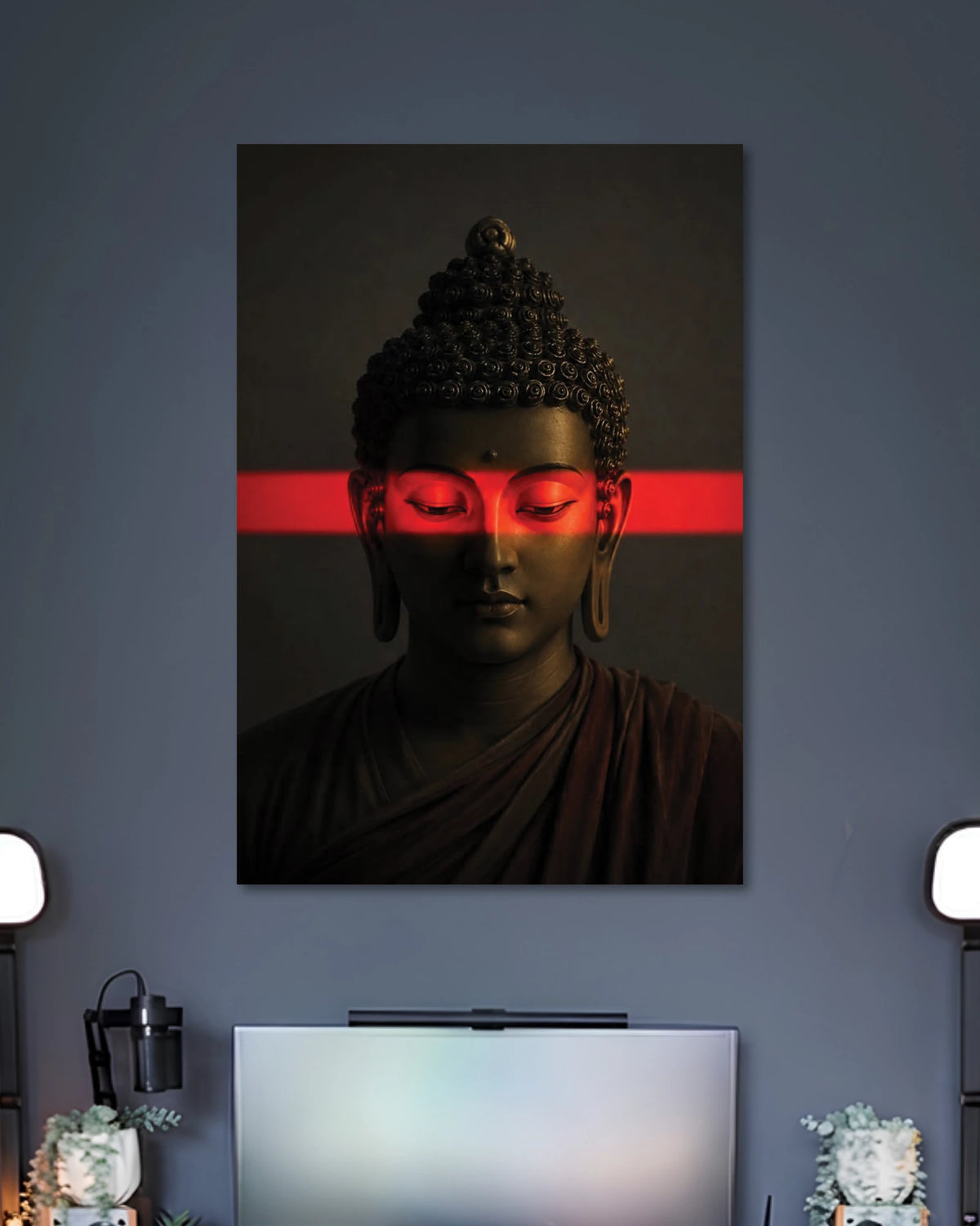 Alternative artwork featuring Buddha Red Light Meditation Poster