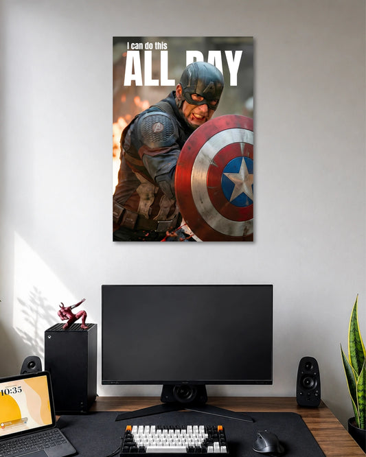 Captain America I Can Do This All Day Poster poster artwork