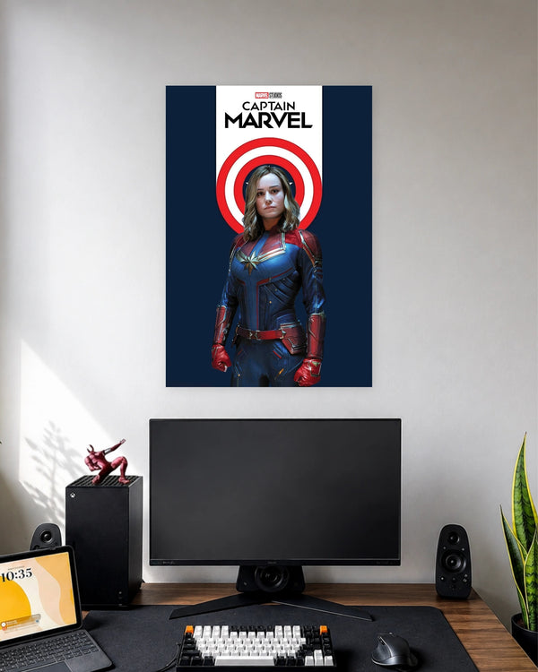 Captain Marvel Shield Emblem Poster