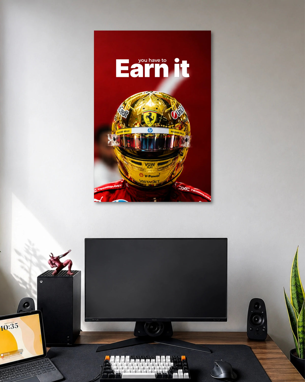 Charles Leclerc Earn It Ferrari F1 Poster poster artwork