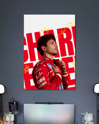Alternative artwork featuring Charles Leclerc Ferrari Crown Racing Poster
