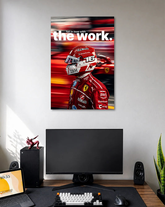 Charles Leclerc Ferrari F1 Work Poster poster artwork