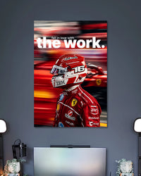 Alternative artwork featuring Charles Leclerc Ferrari F1 Work Poster