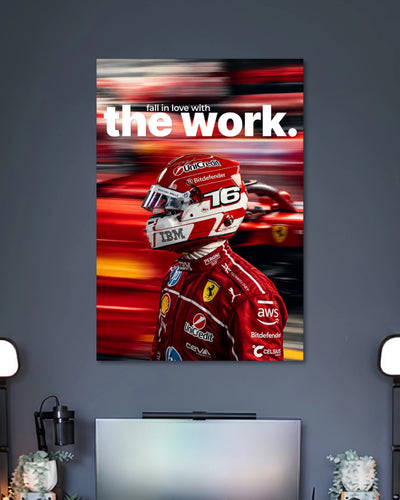 Alternative artwork featuring Charles Leclerc Ferrari F1 Work Poster