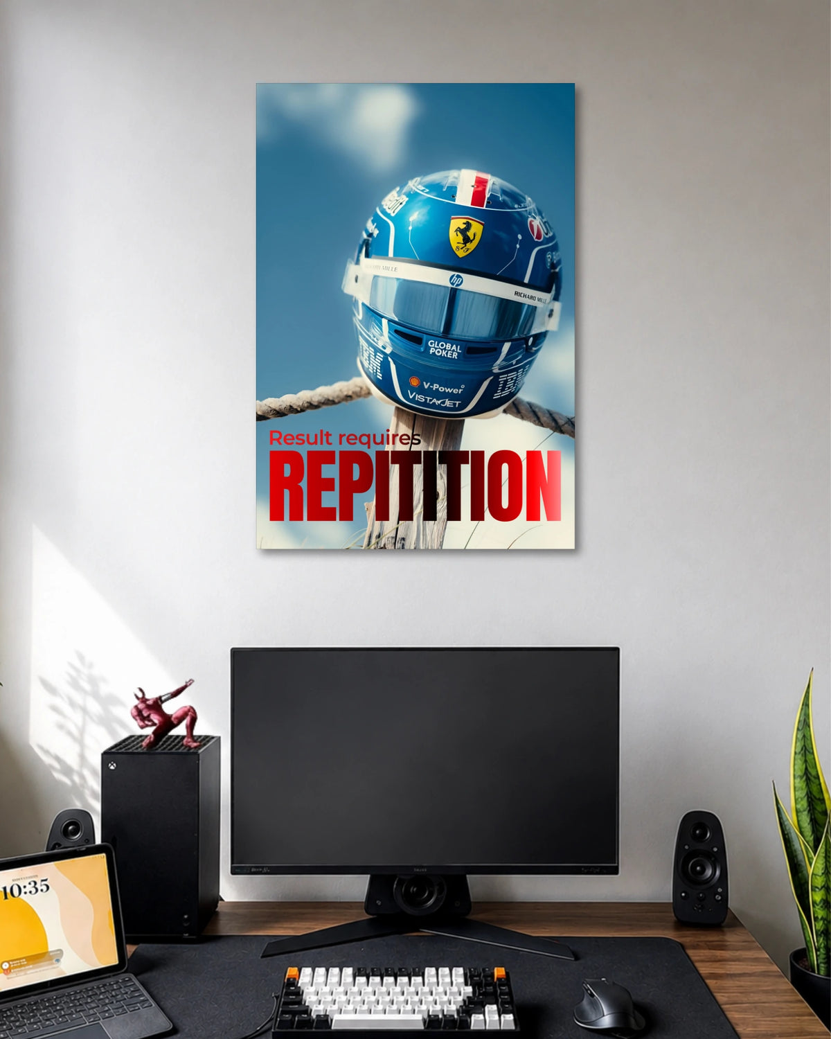 Charles Leclerc Ferrari Helmet Motivation Poster poster artwork