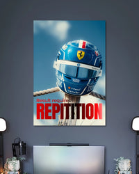 Alternative artwork featuring Charles Leclerc Ferrari Helmet Motivation Poster