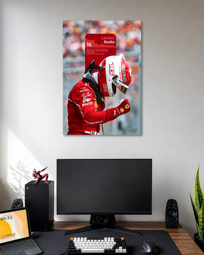 Charles Leclerc Ferrari Radio 16 Poster poster artwork